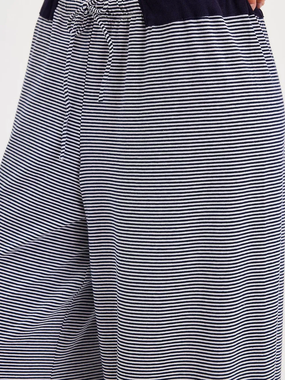 Drawstring Striped Wide Leg Pants, image 10