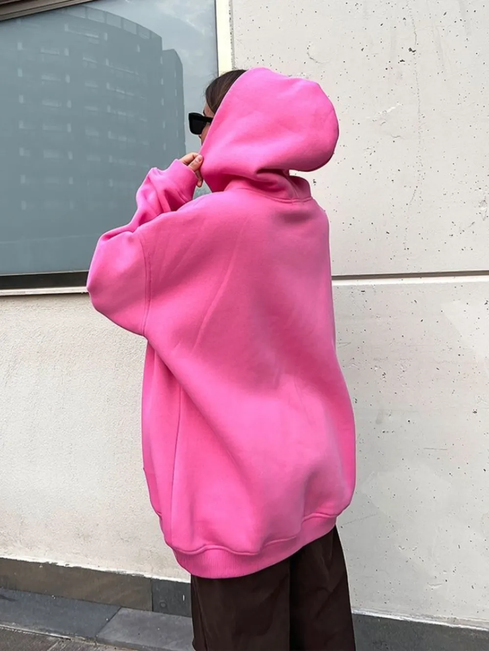Pocketed Dropped Shoulder Long Sleeve Hoodie, image 8