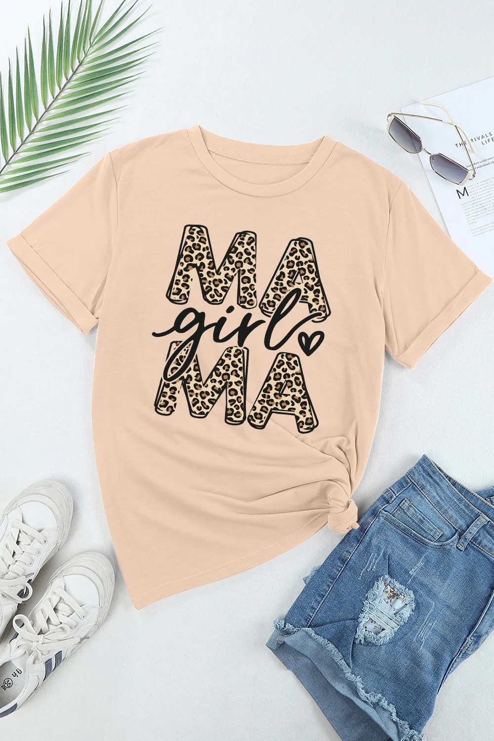 MAMA GIRL Round Neck Short Sleeve T-Shirt, image 3