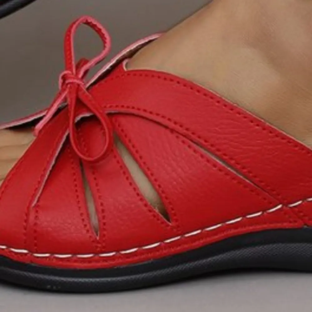 Tied Open Toe Low Heel Sandals, image 9