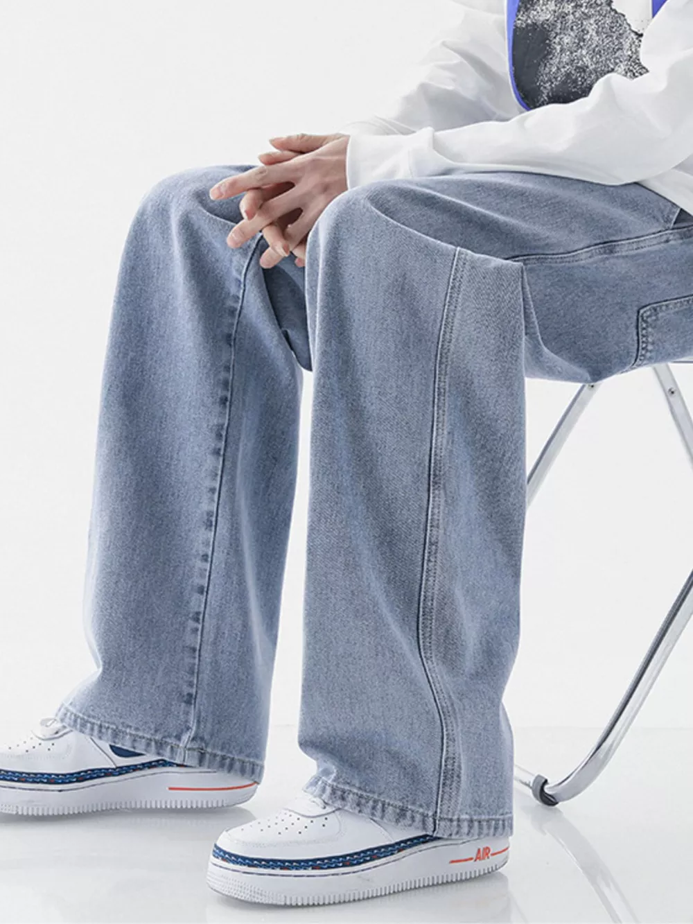 Men's Full Size Wide Leg Jeans Plus Size, image 8
