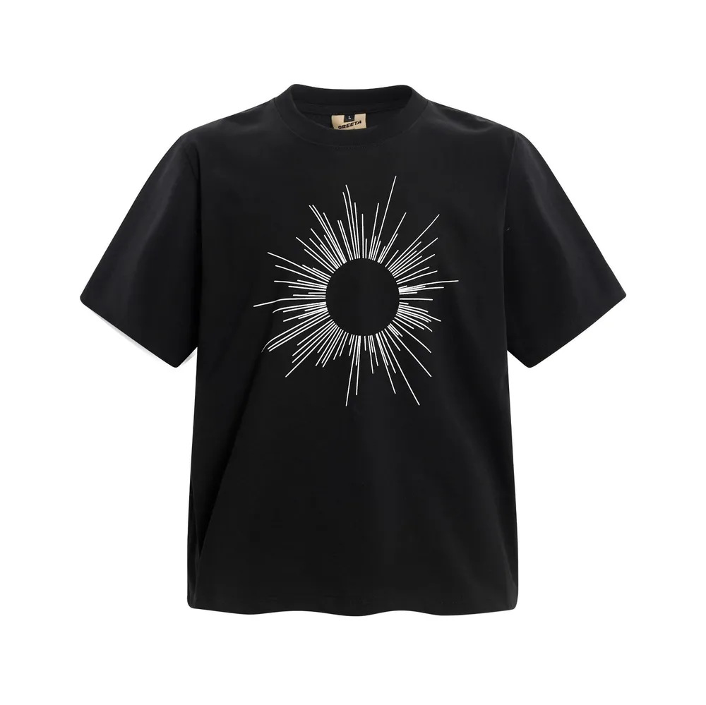 Men's Sunburst Graphic Oversized T-Shirt, image 2