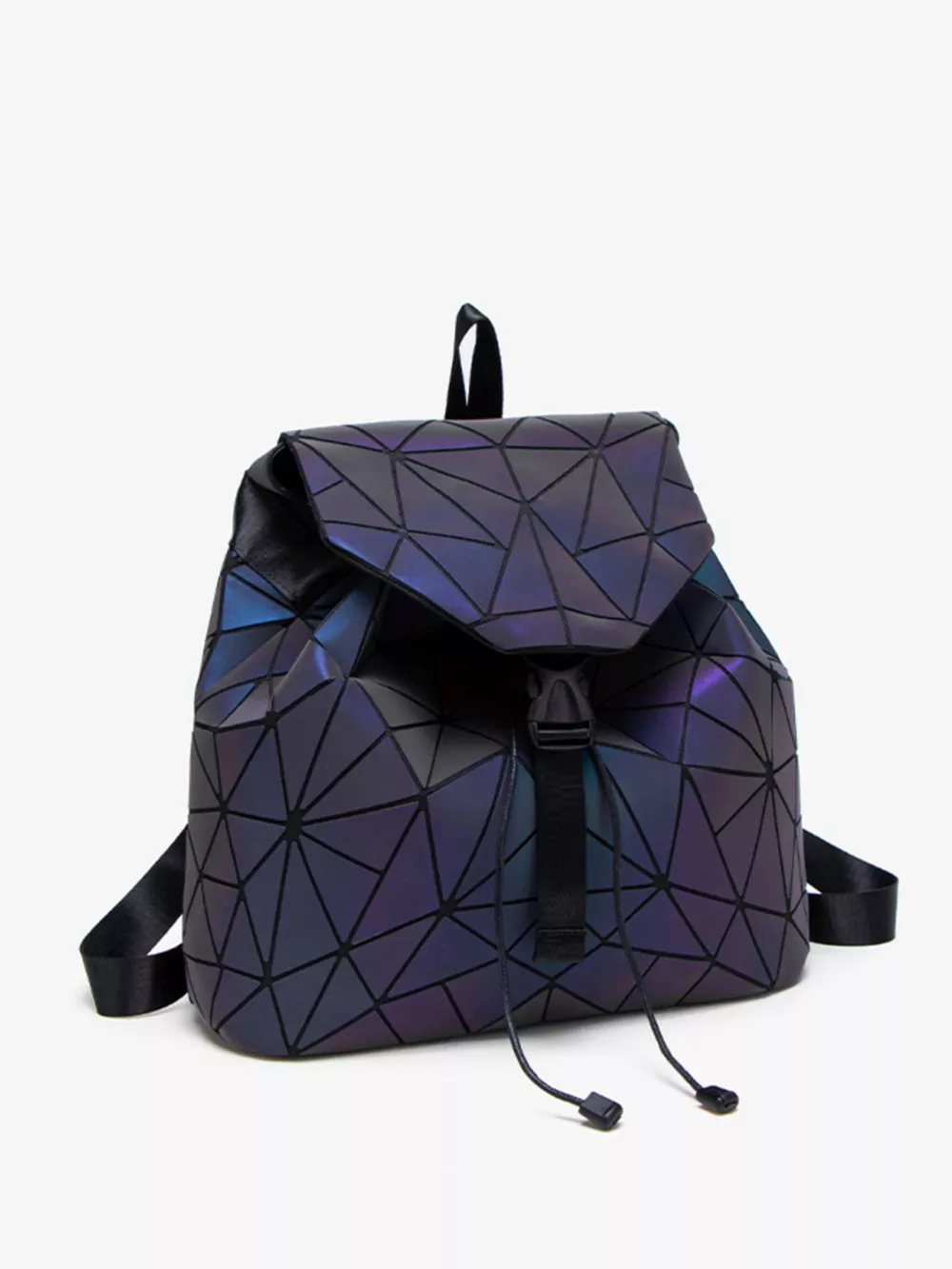 Geometric Buckle Backpack Bag, image 4