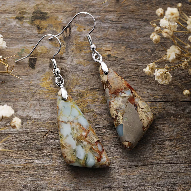 Emperor-Stone Geometric Earrings, image 3