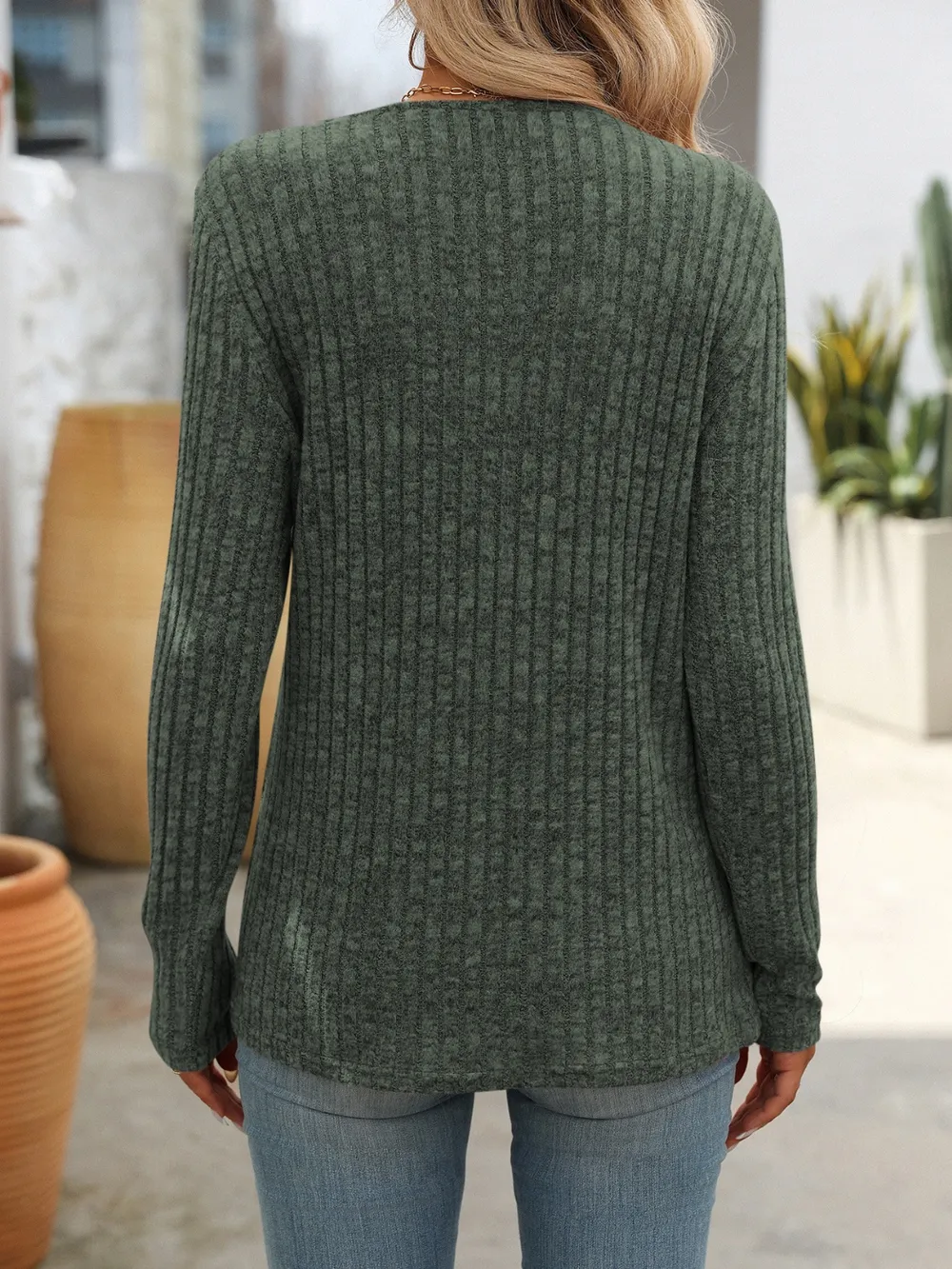 Square Neck Long Sleeve T-Shirt, image 9