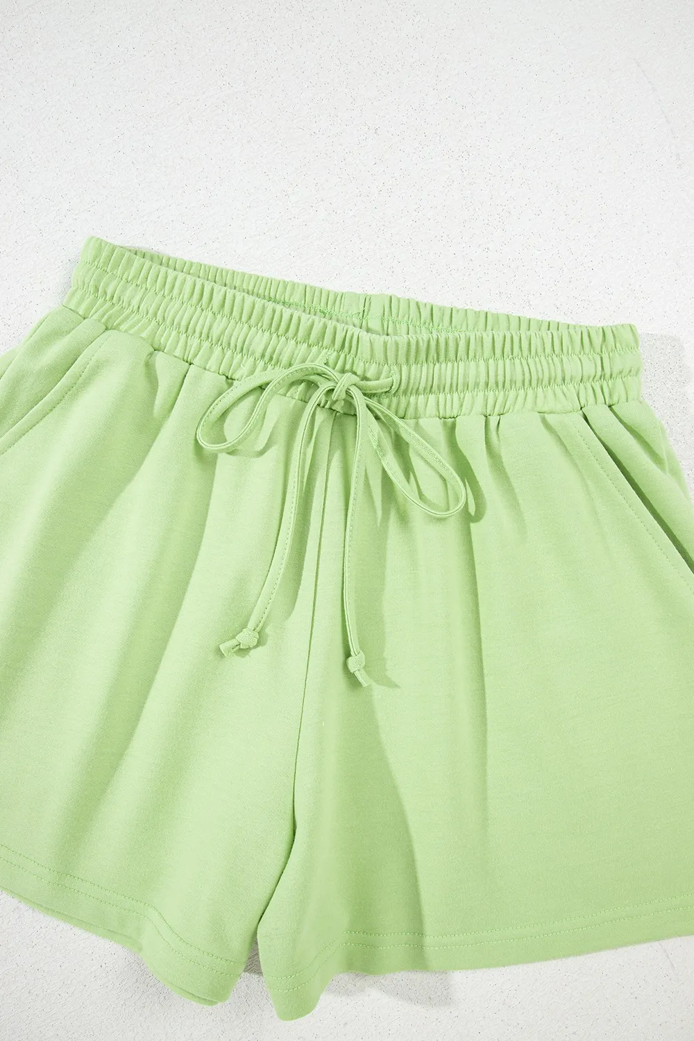 Loose V Neck Half Sleeve Tee and Drawstring Shorts Plus Size, image 6