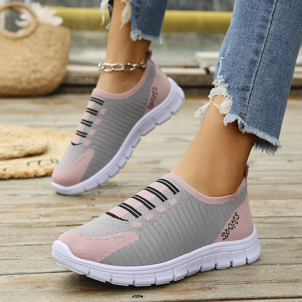 Breathable Mesh Round Toe Sneakers, image 4