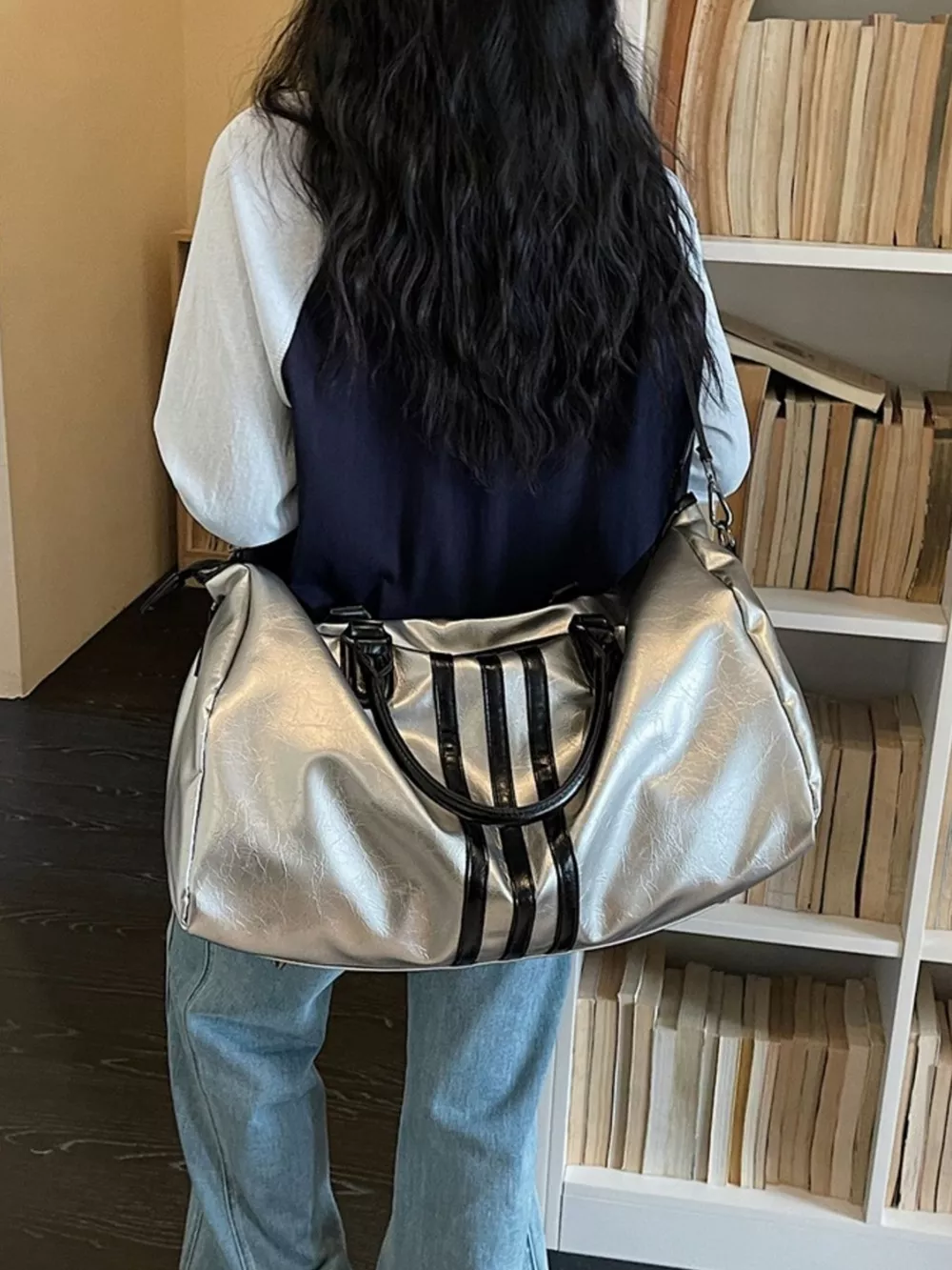 Duffle Bag with Three Stripes, image 3