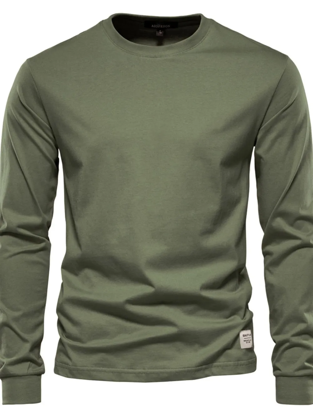 Men's Full Size Round Neck Long Sleeve T-Shirt Plus Size, image 15
