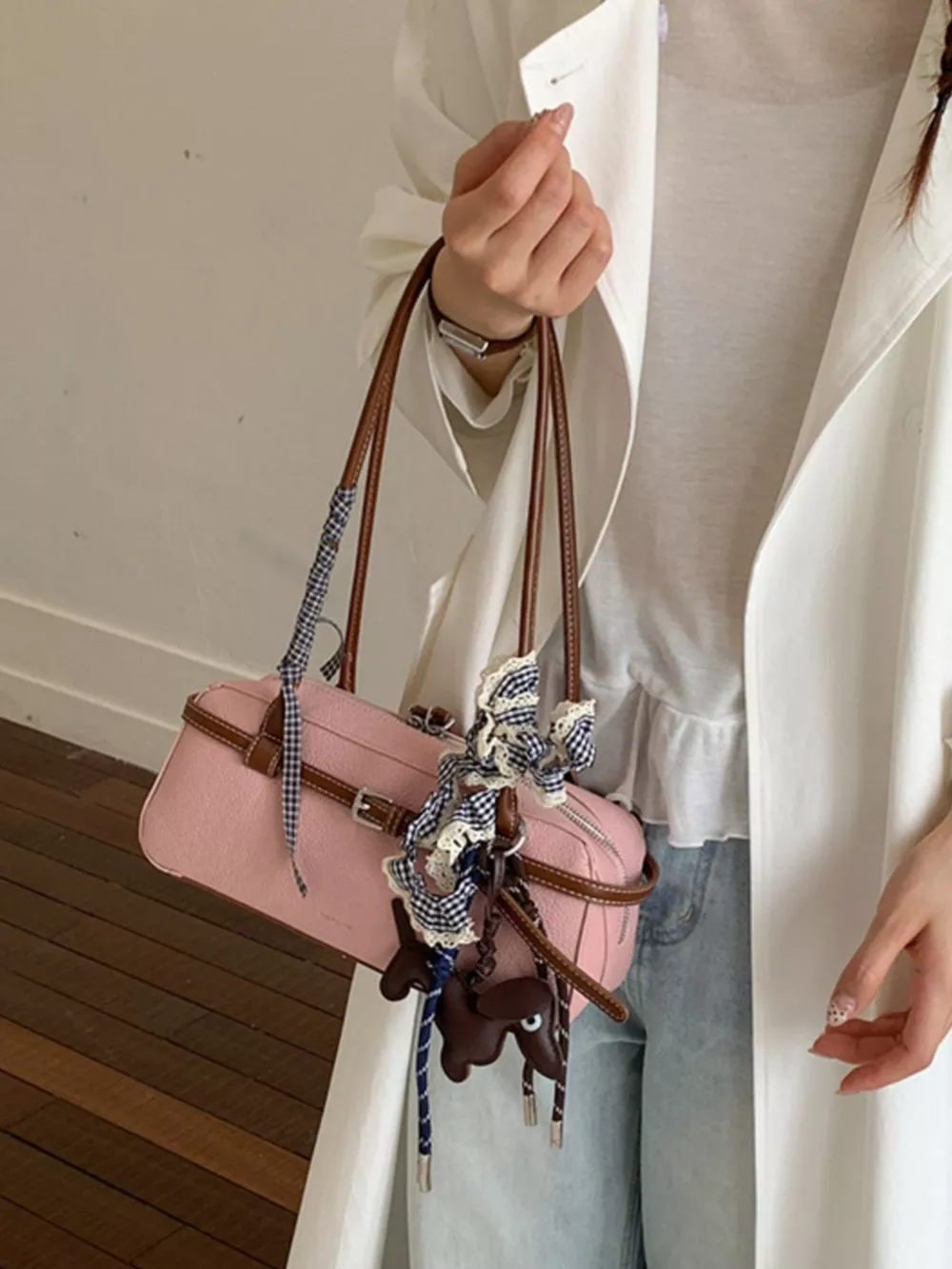 Decorative Buckle Shoulder Bag, image 3
