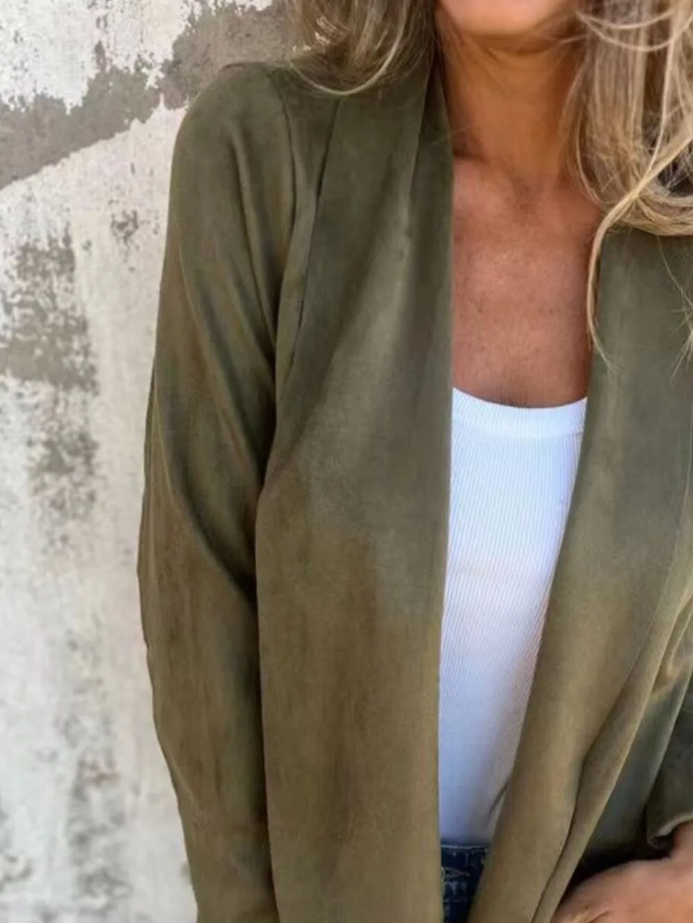 Full Size Open Front Casual Cardigan Plus Size, image 12