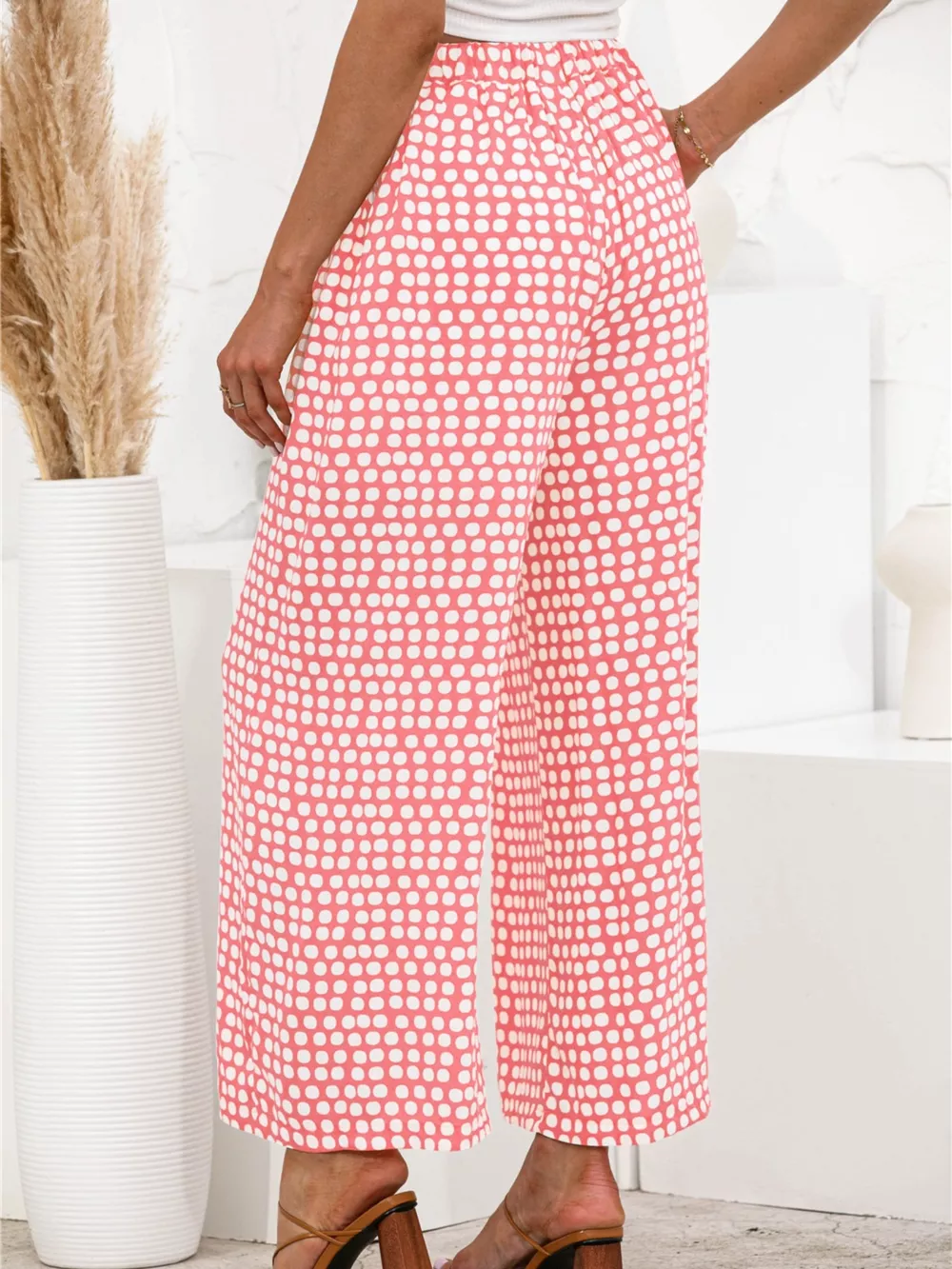 Polka Dot Wide Leg Pants, image 2