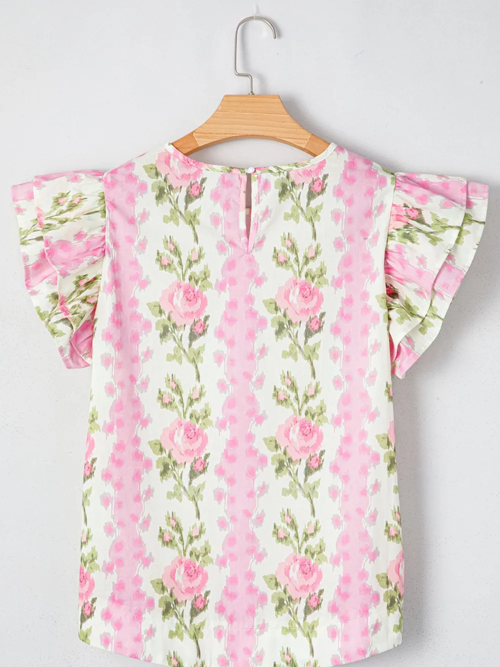 Floral Print Ruffled Sleeve Blouse, image 5