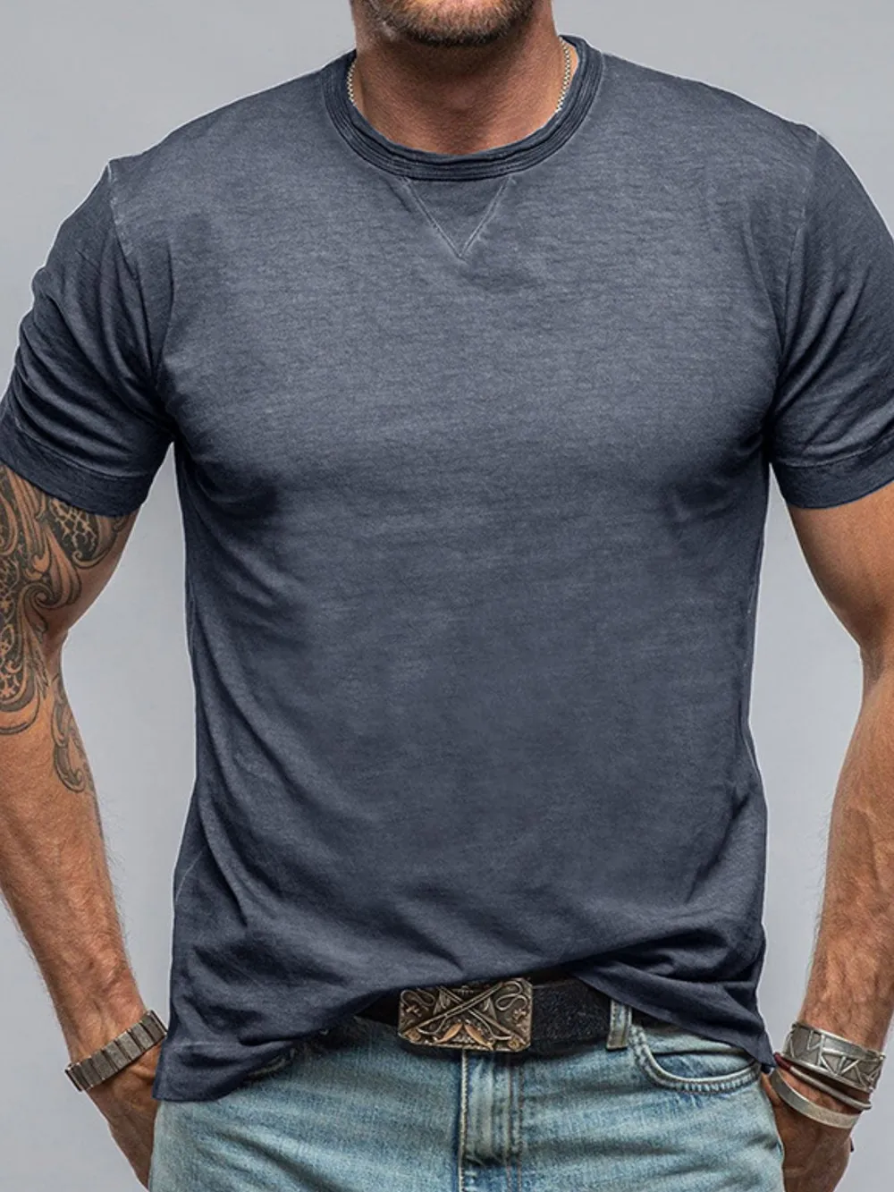 Men's Classic Short Sleeve Crew Neck T-Shirt, image 2