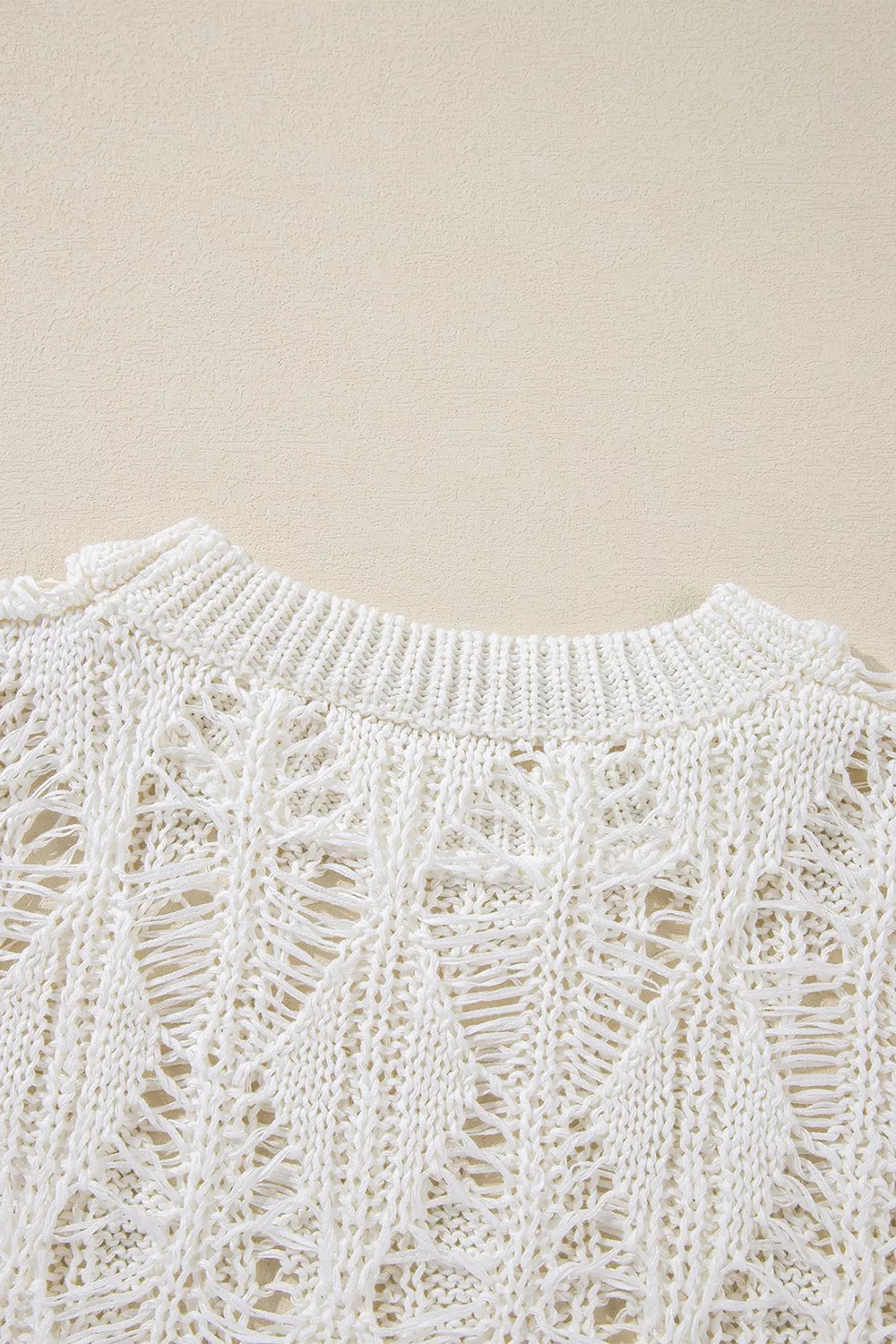Hollow Out Long Sleeve Knit Cover Up, image 4
