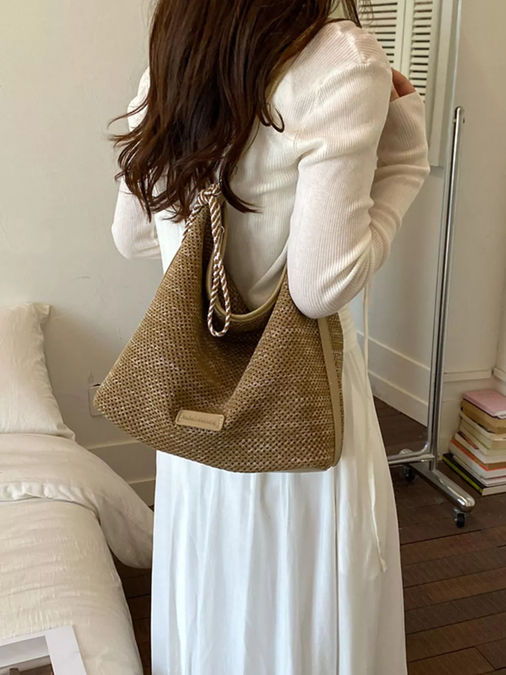 Tassel Woven Crossbody Bag, image 4