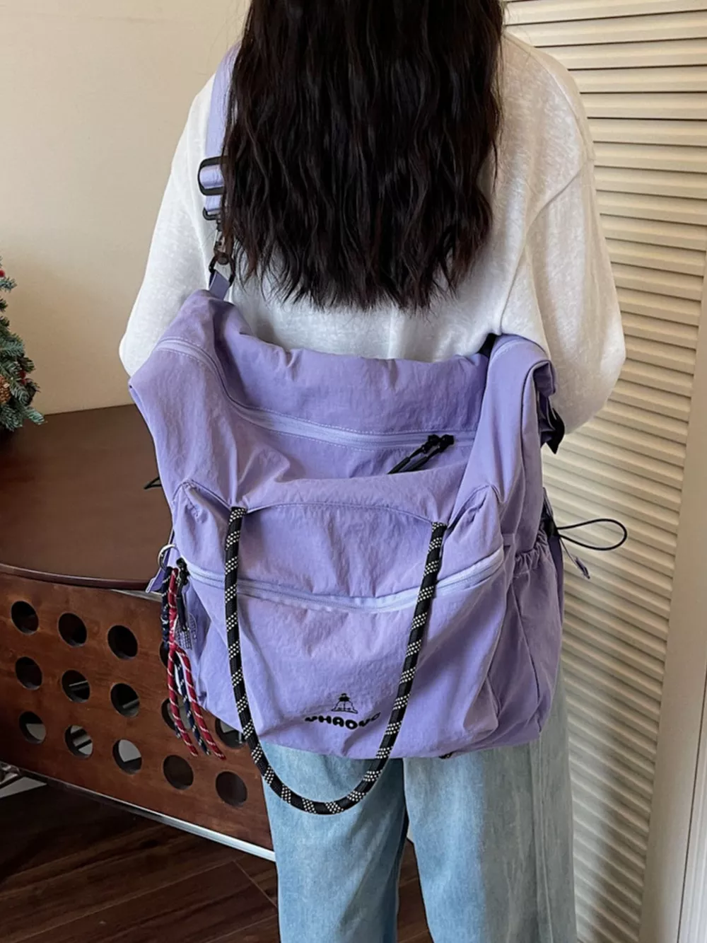 Lightweight Oxford Cloth Travel Duffel Bag, image 5