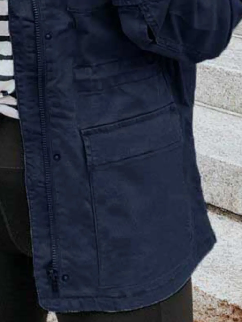 Pocketed Long Sleeve Zip Up Jacket, image 9