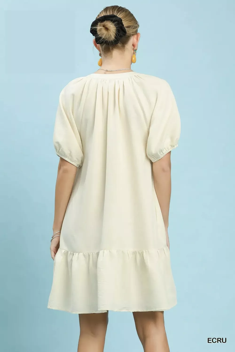 Embroidered Floral Babydoll Dress, image 3