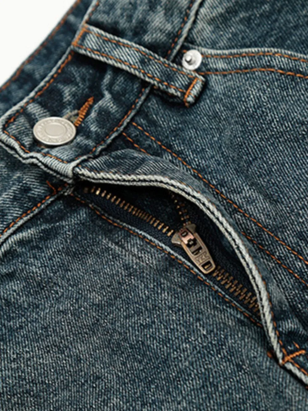 Men's Washed Wide Leg Baggy Jeans, image 6