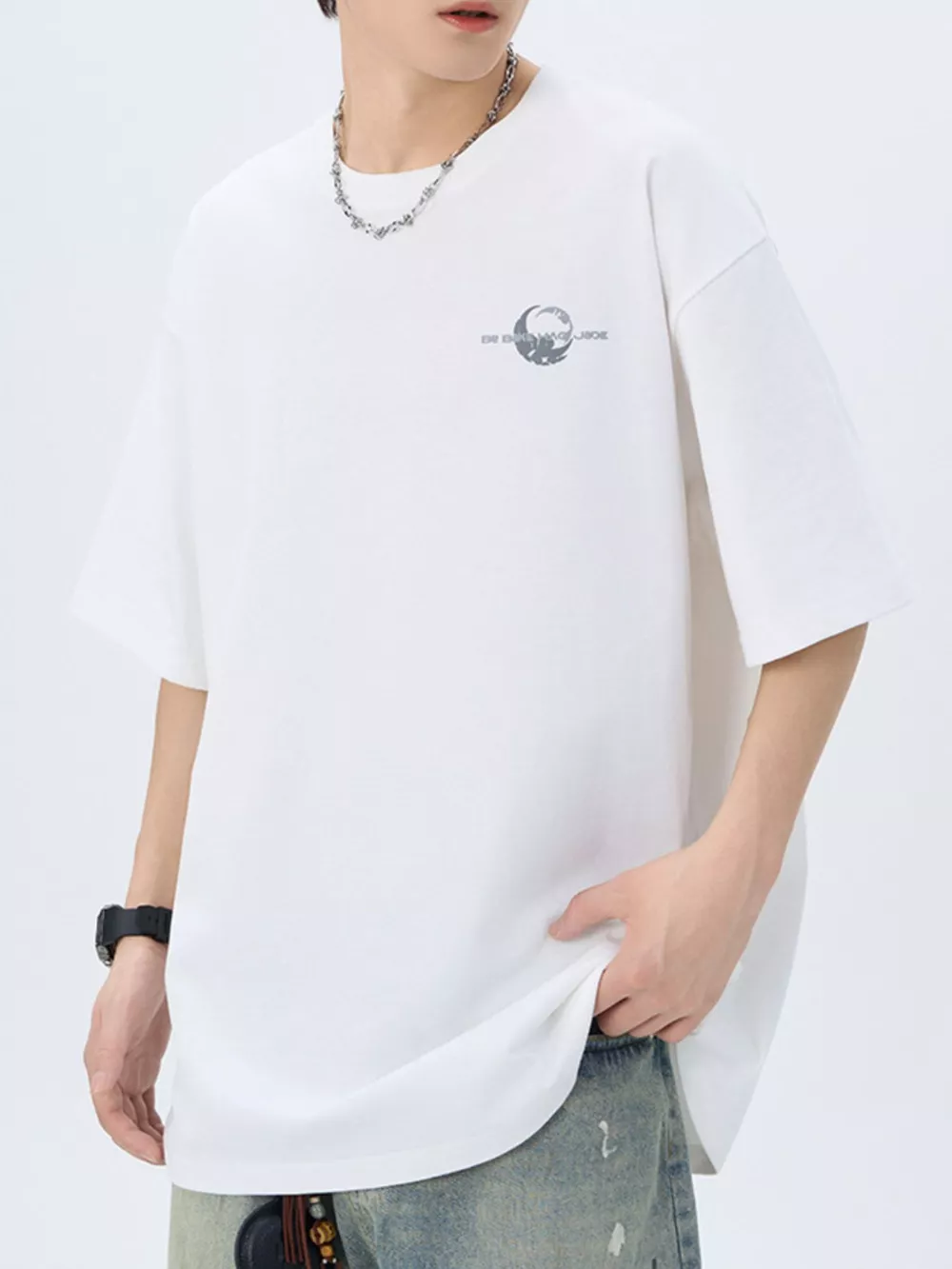 Men's Plus Size Round Neck Short Sleeve T-Shirt, image 9