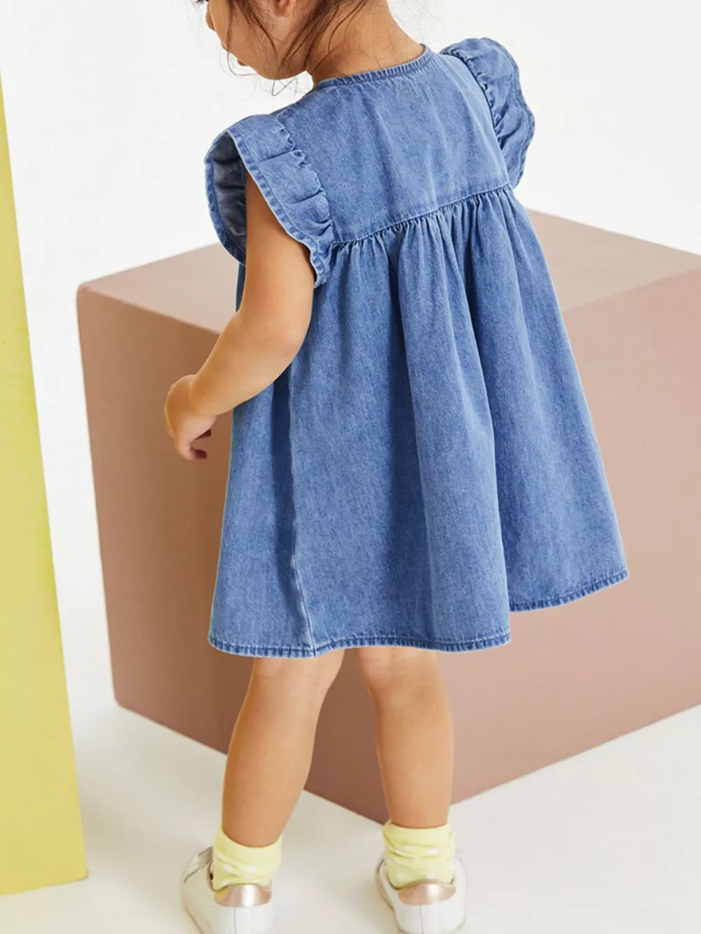 Children's Denim A-Line Dress, image 2
