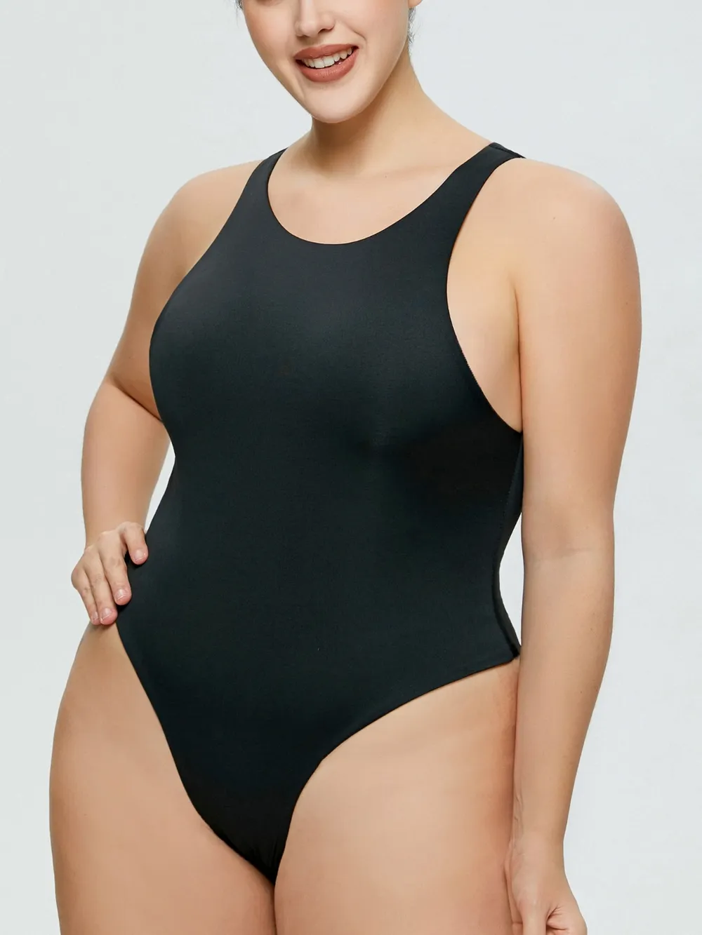 Full Size Round Neck Wide Strap Bodysuit, image 15