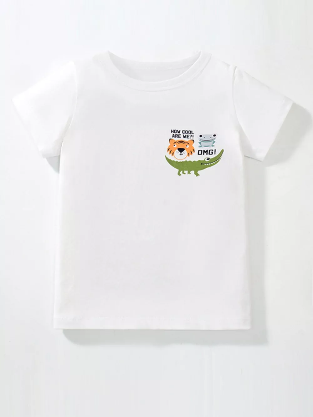 Children's Cartoon Animal Graphic Short Sleeve Tee