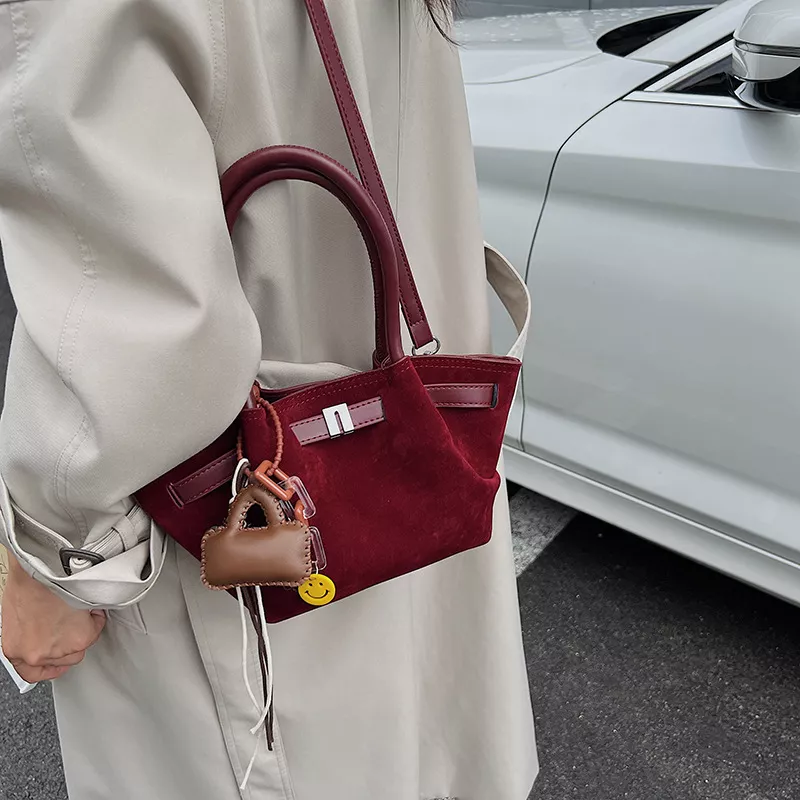 PU Leather Suede Mini Handbag, image 4