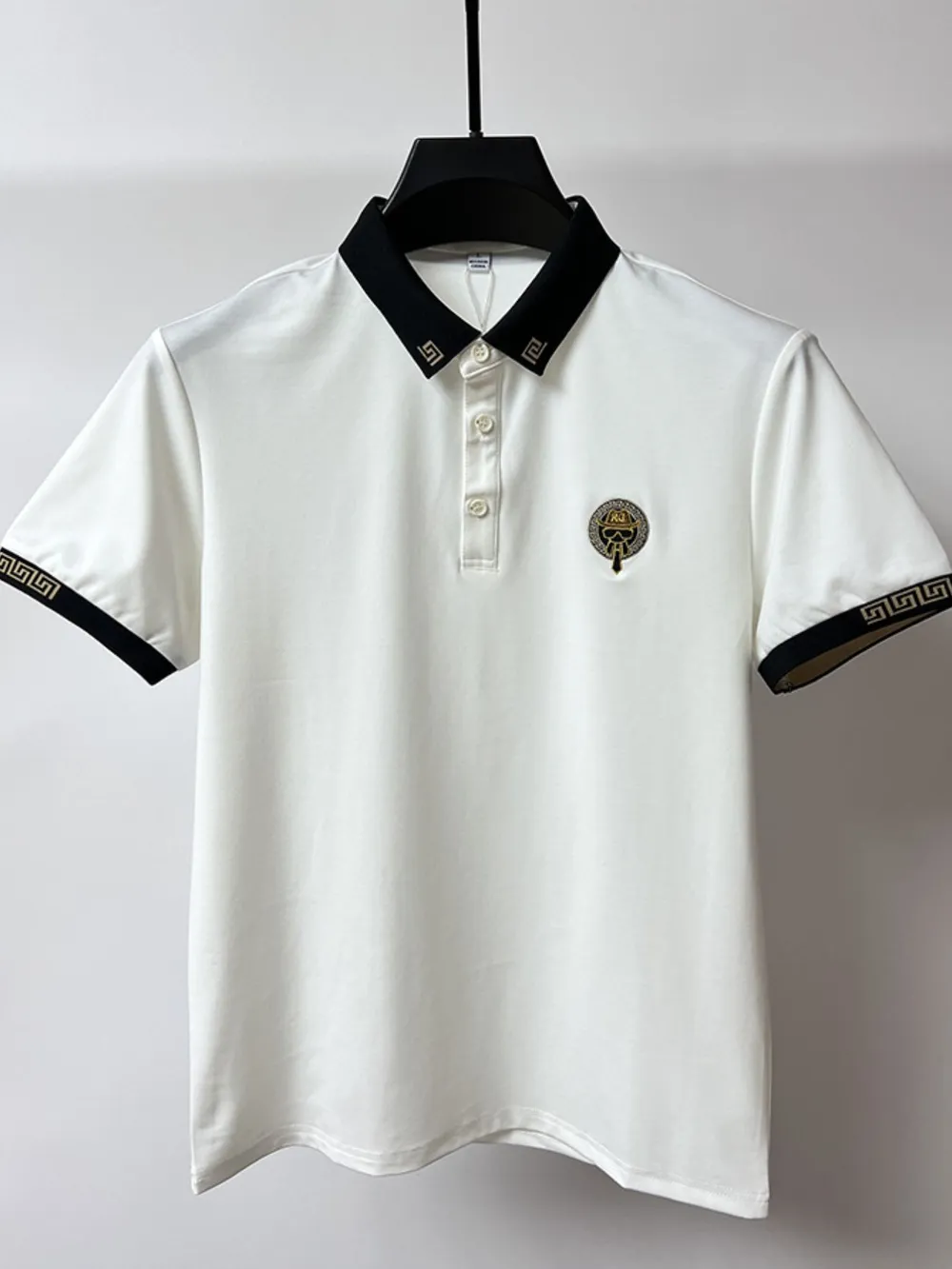 Men's Plus Size Button Detail Short Sleeve Polo, image 2