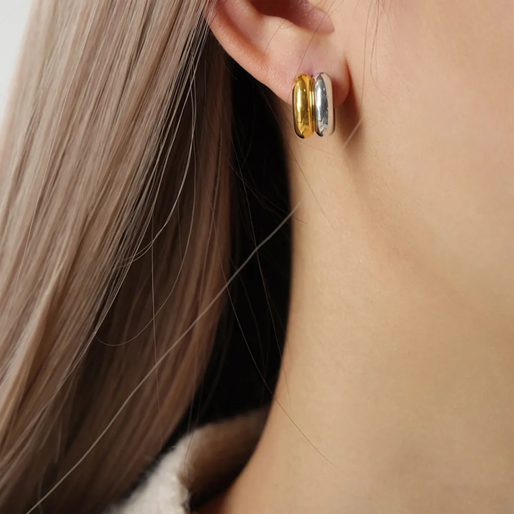 18K Gold-Plated C-Hoop Earrings, image 5