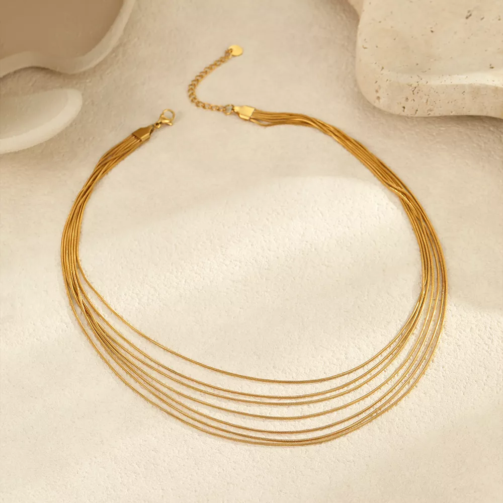 Stainless Steel Multi-Layered Necklace, image 3