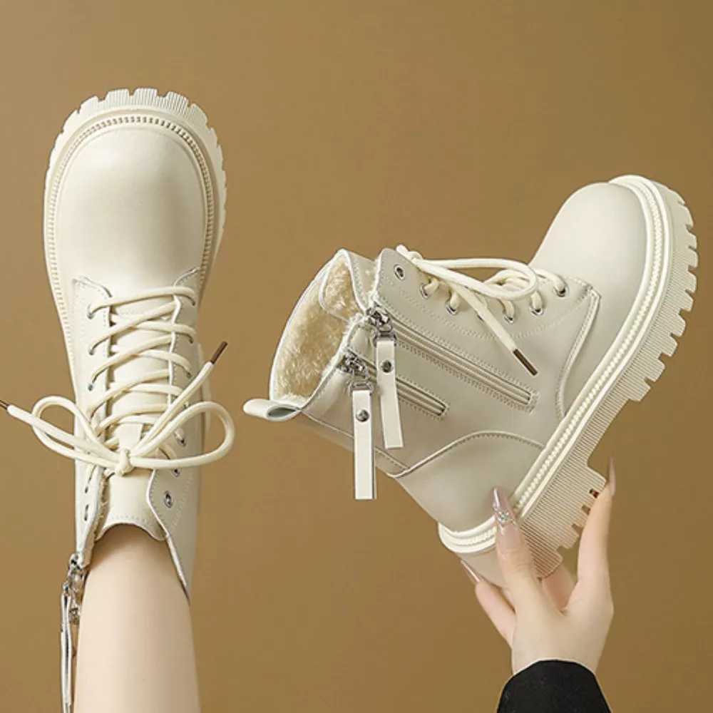 Lace-Up Ankle Combat Boots, image 2