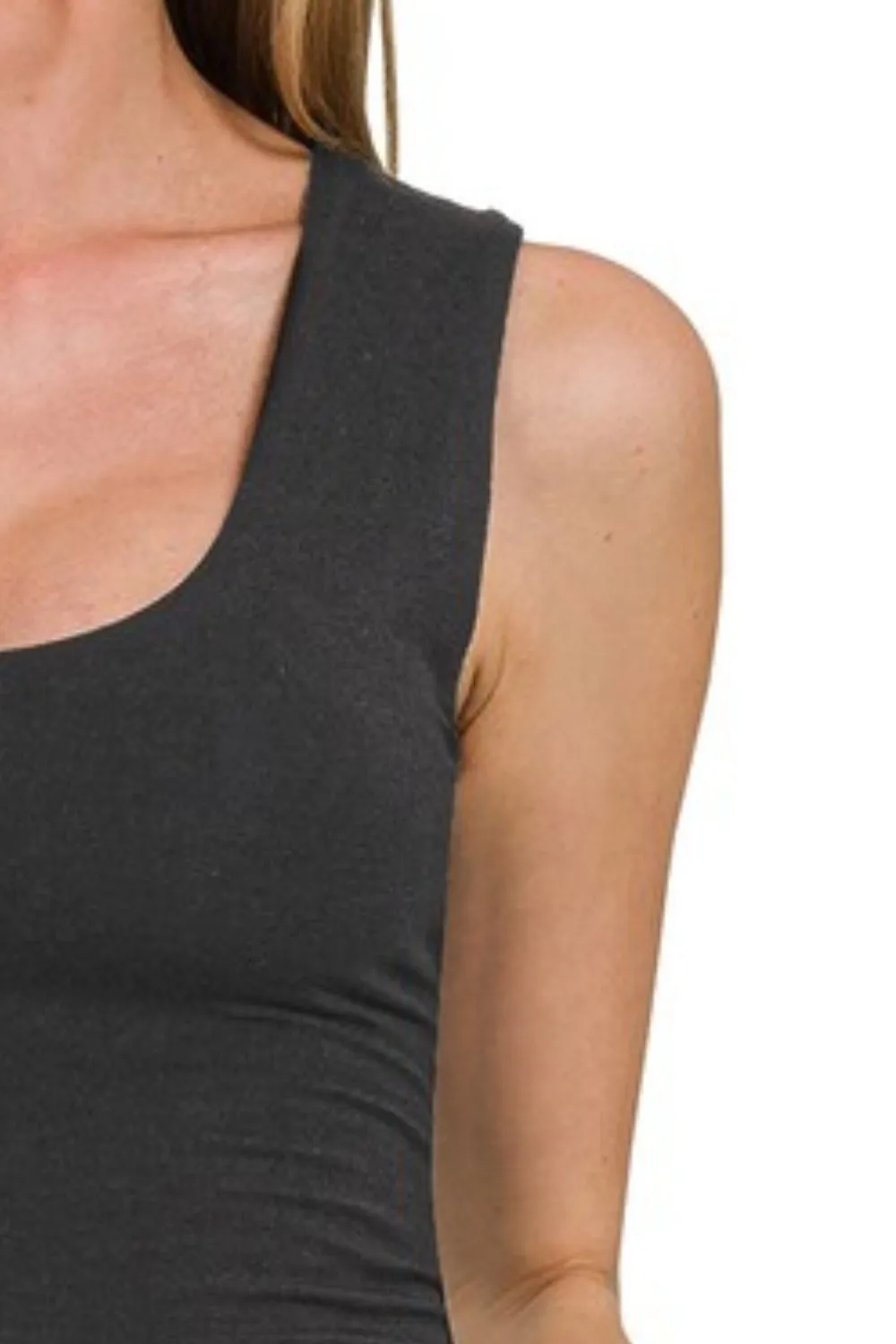 Double Layered Cropped Tank Top, image 3