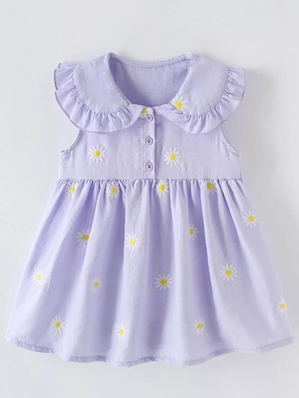 Children's Daisy Peter Pan Collar Sleeveless Dress, image 2