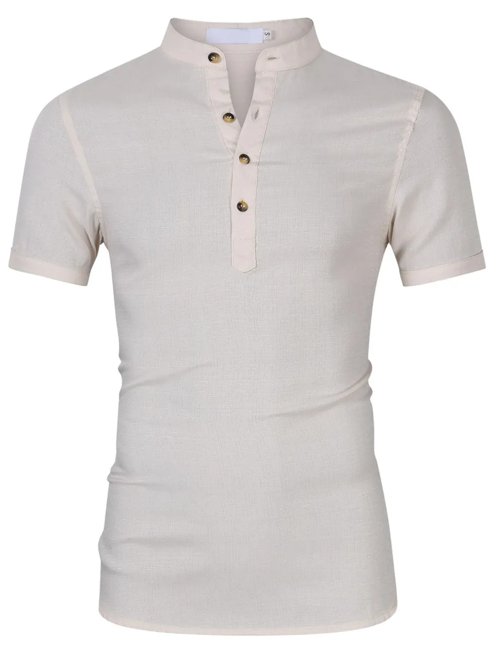 Men's Collar Neck Short Sleeve Polo Shirt