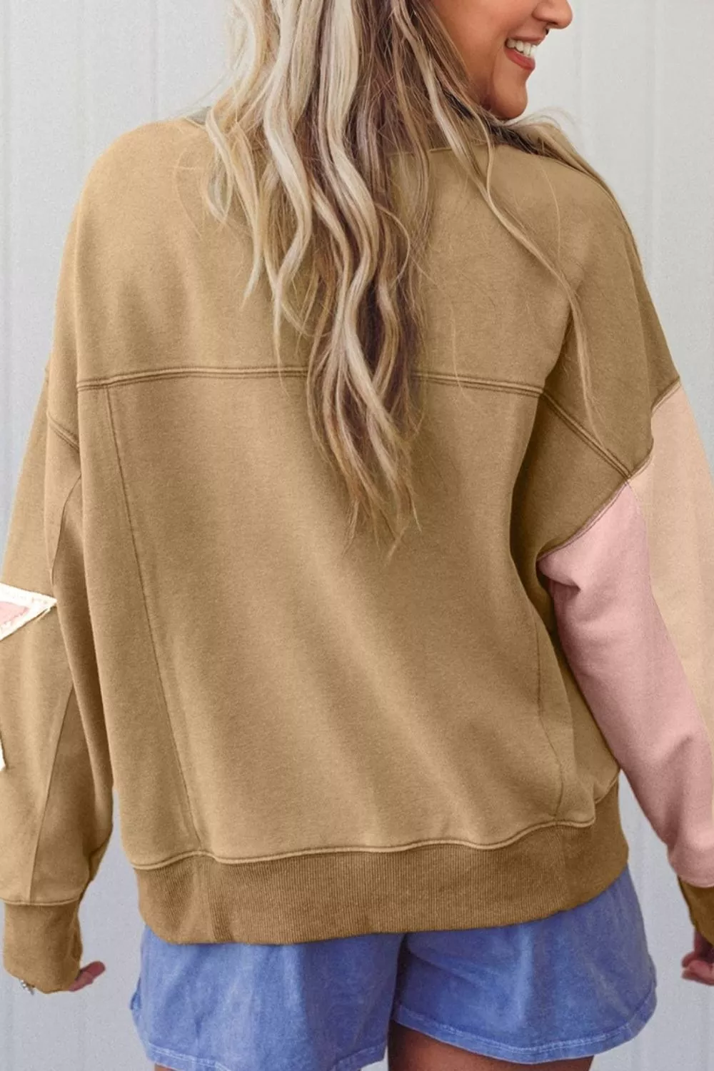 Star Patch Crew Neck Sweatshirt, image 4