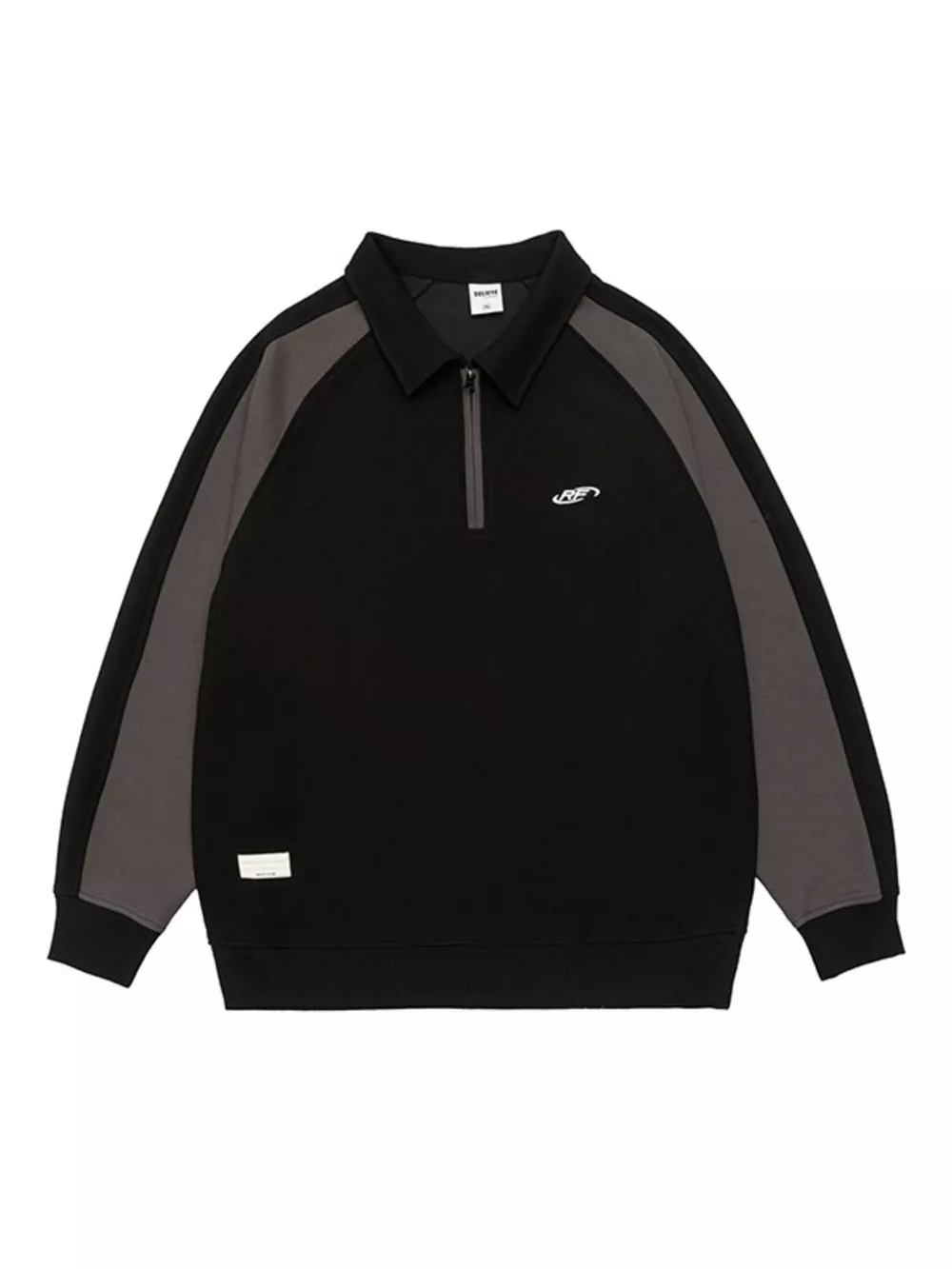 Men's Plus Size Two-Tone Raglan Sleeve Quarter Zip Sweatshirt, image 7