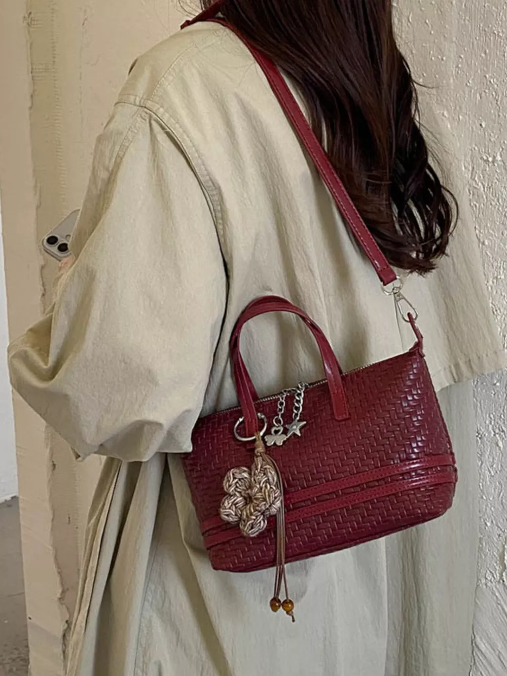 Woven Texture Crossbody Bag, image 14