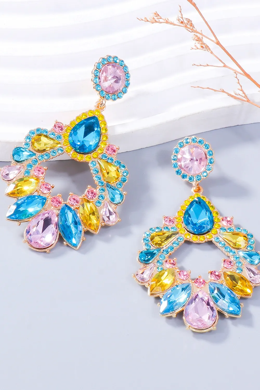 Alloy Rhinestone Dangle Earrings, image 8