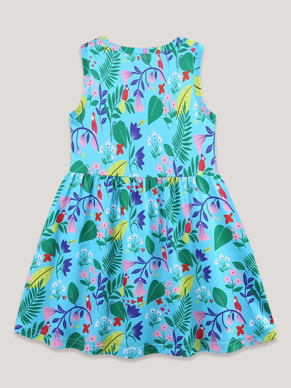 Children's Floral Print Sleeveless Casual Dress, image 6