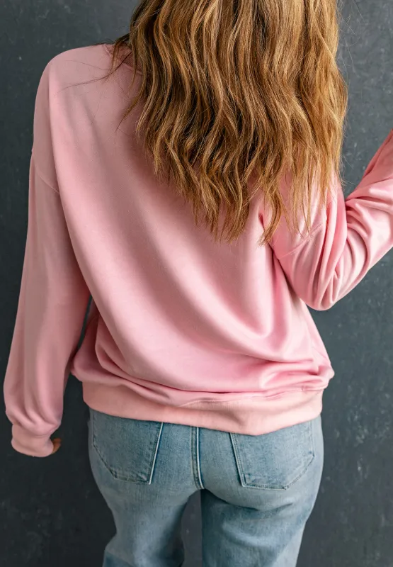 Valentine’s Day XOXO Round Neck Drop Shoulder Sweatshirt, image 3