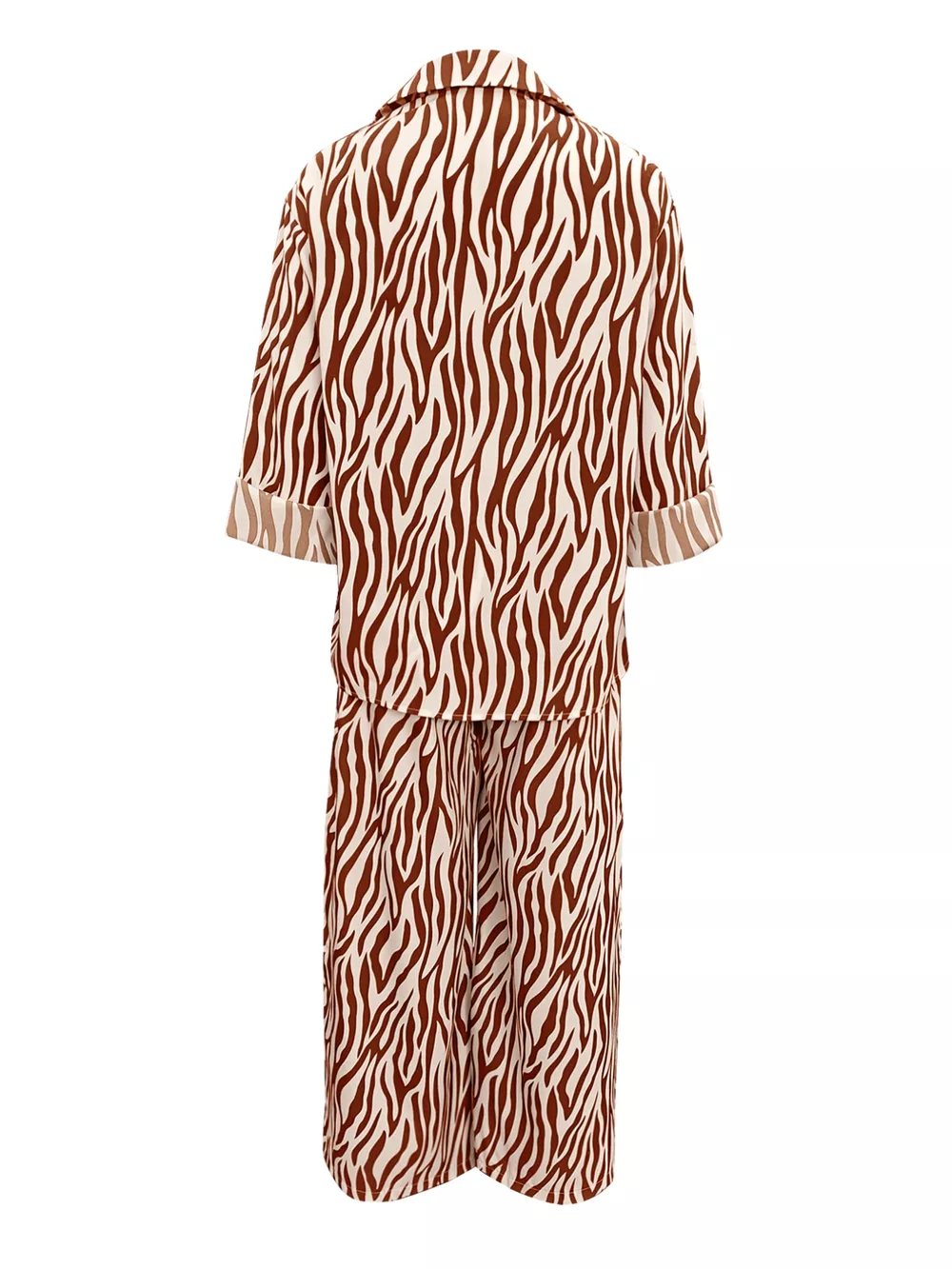 Zebra Print Relaxed Fit Top and Pants Two-Piece Set, image 5