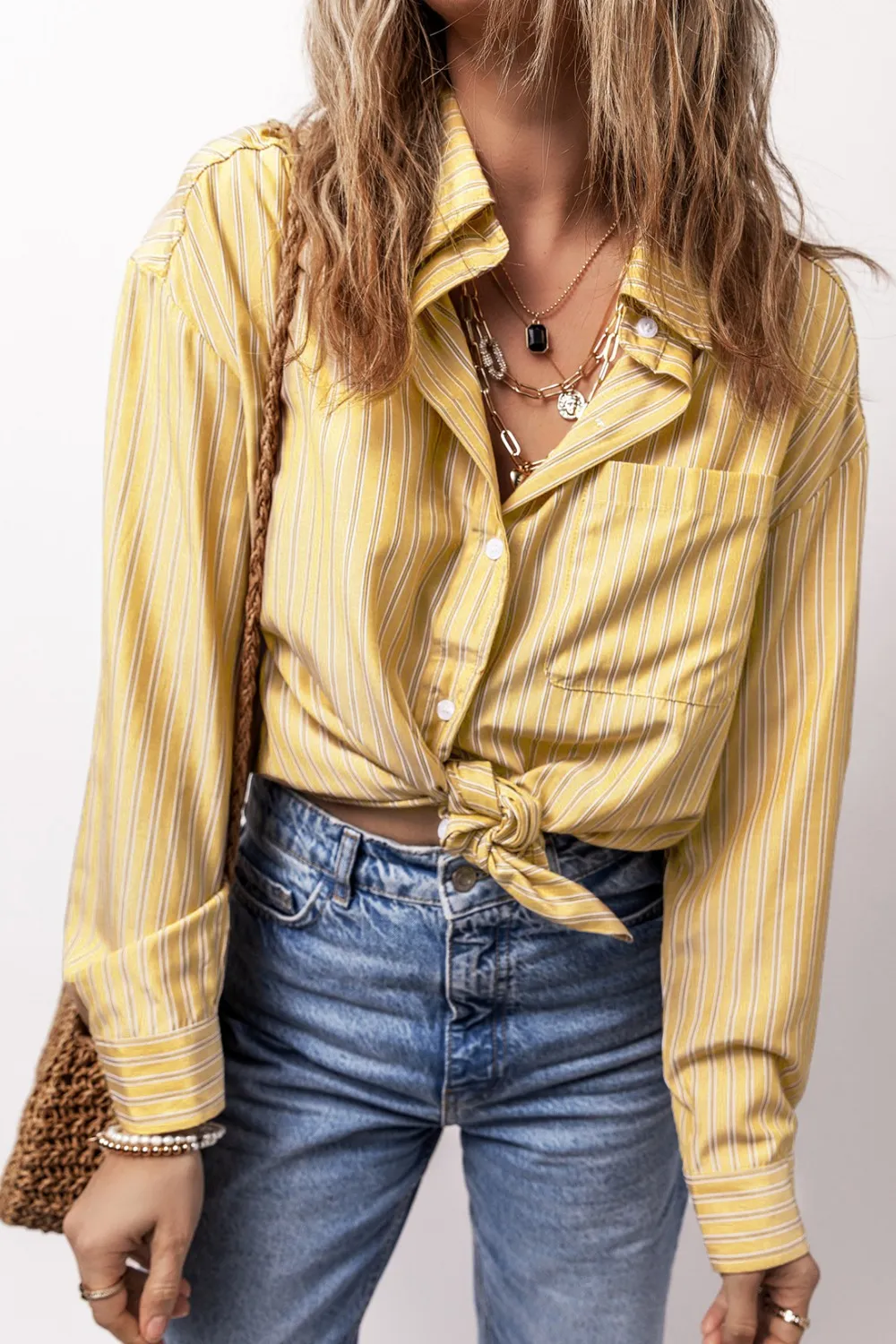 Striped Button Up Long Sleeve Shirt, image 18