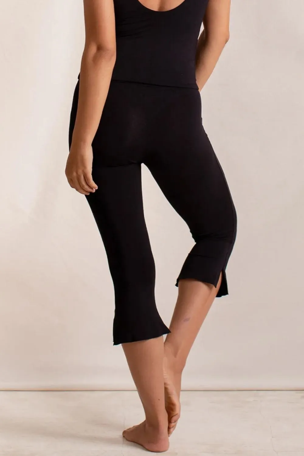 Side Slit Capris Leggings, image 3