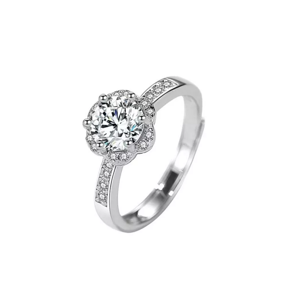 1 Carat Moissanite 925 Sterling Silver Ring, image 5