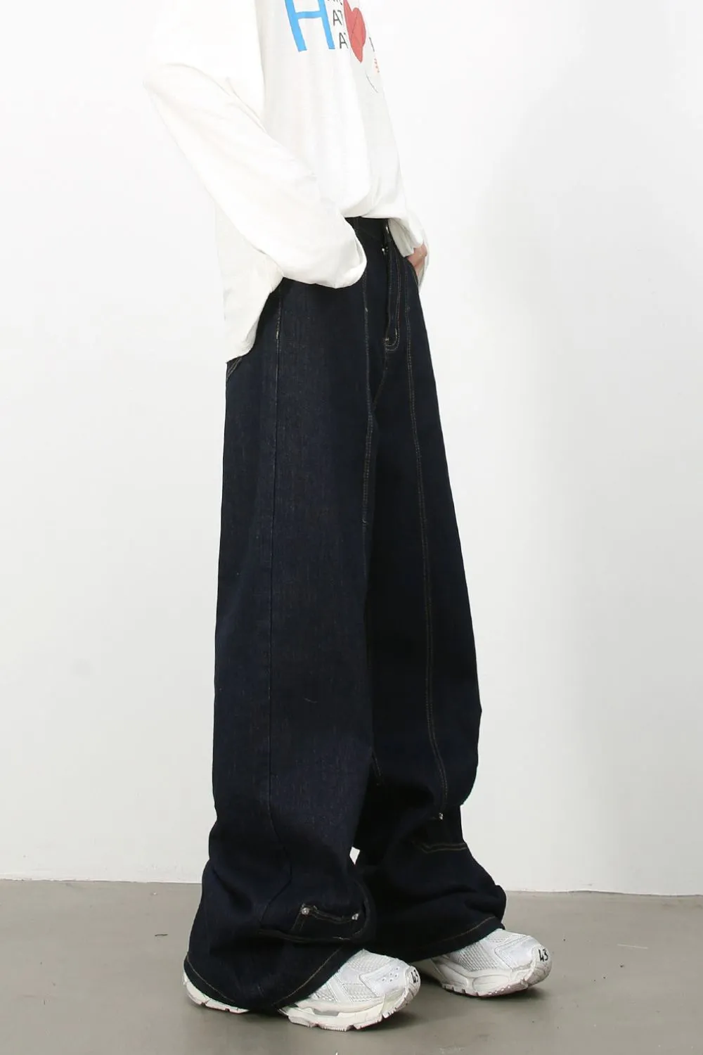 Men's Mid Rise Baggy Jeans, image 3