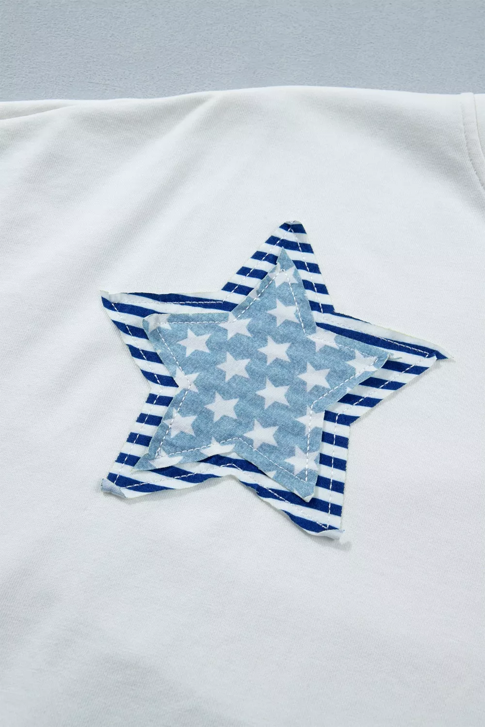 Patriot Star Patched Notched Neck Mineral Washed Tee, image 9