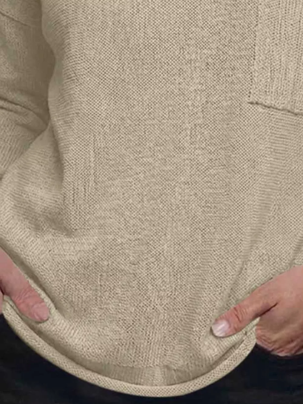 V-Neck Chest Pocket Knit Top, image 21