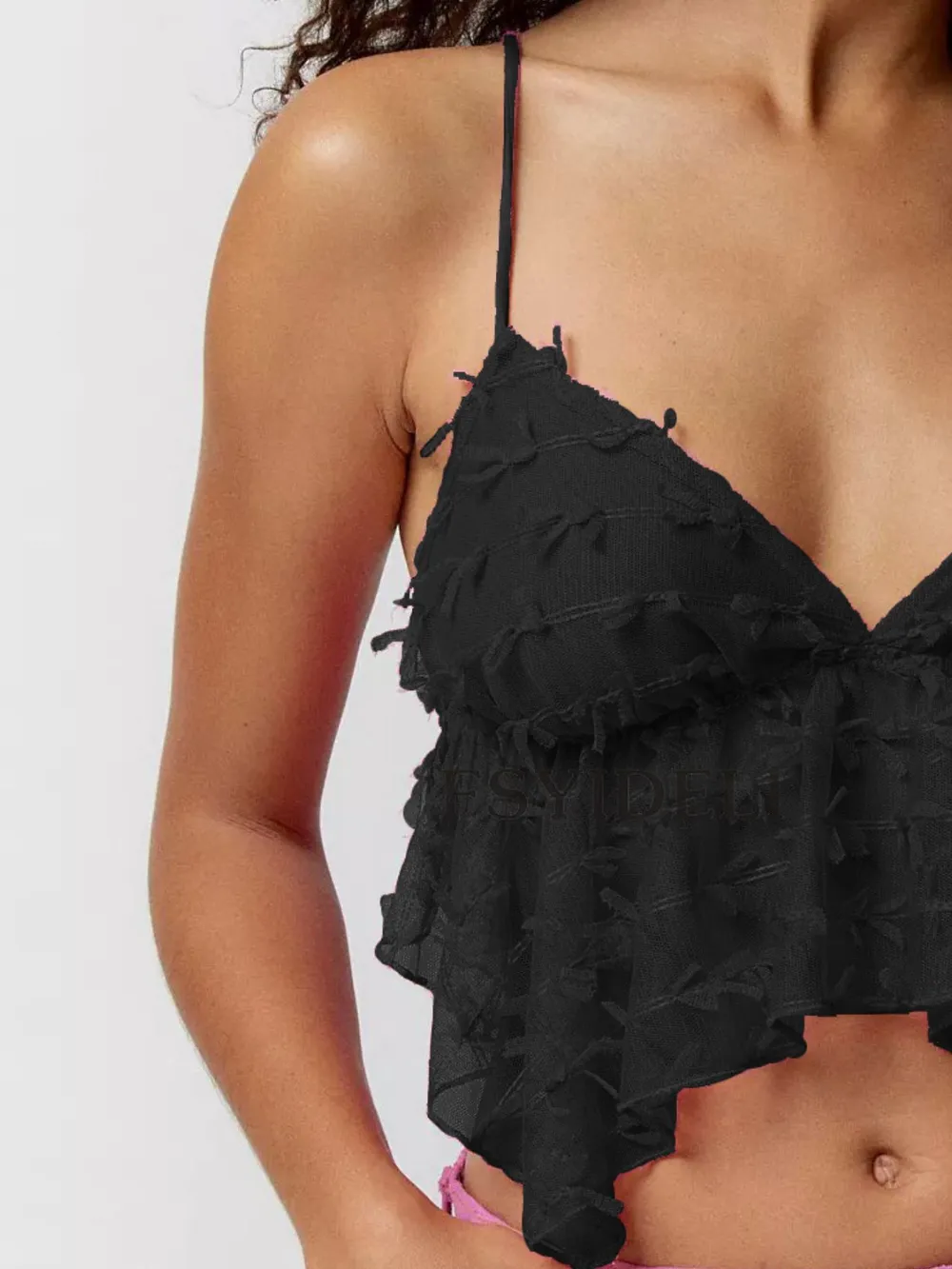 Sheer Lace Cami Top with Delicate Trim, image 9